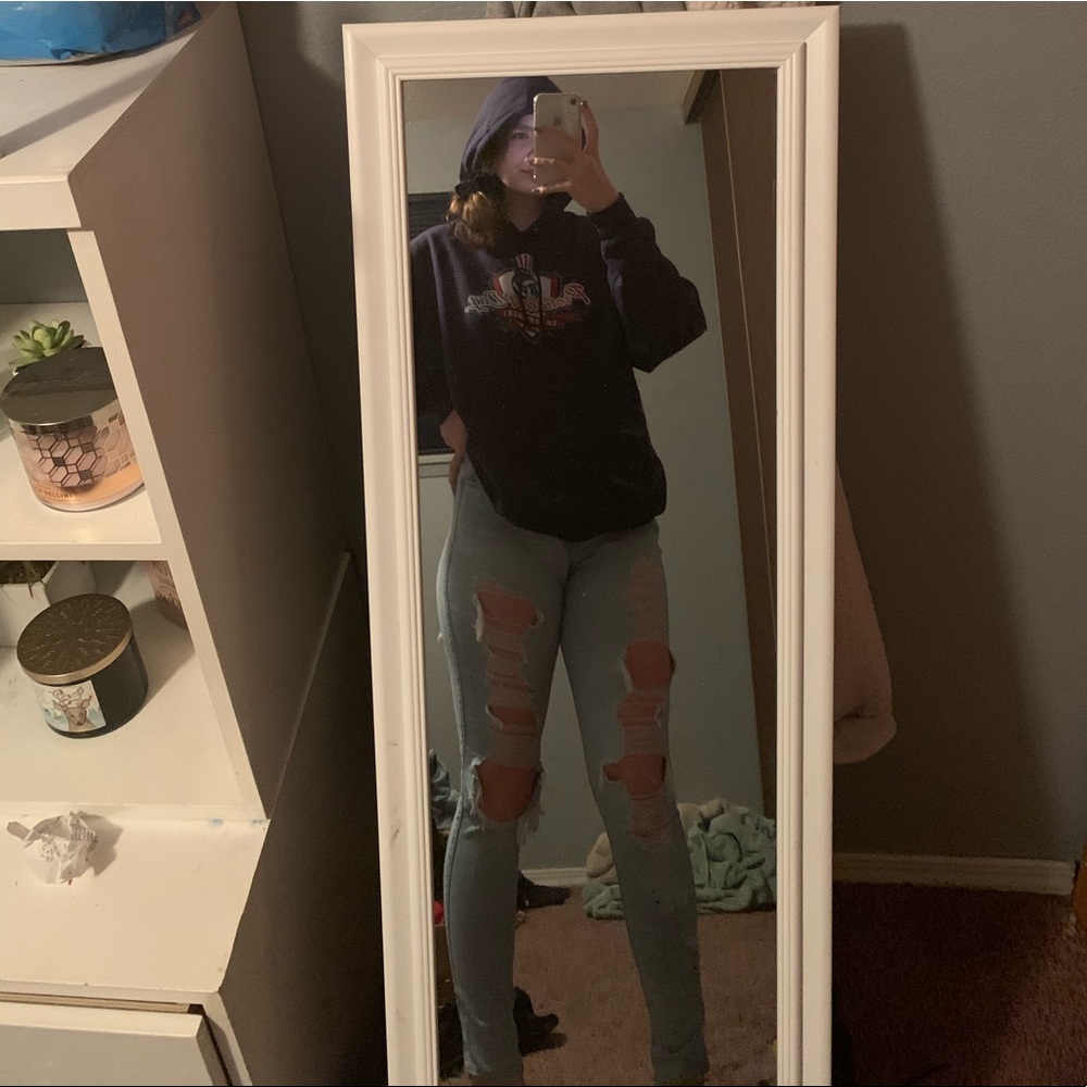 Hollister High Rise Super Skinny Ripped Jeans